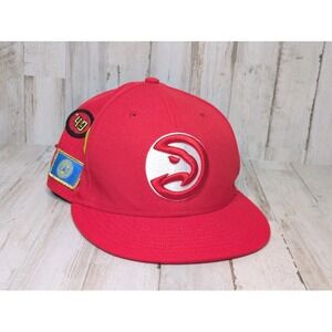Atlanta Hawks New Era Hat Red 2018‎ NBA Draft 9FIFTY SnapBack Cap w/ Patches
